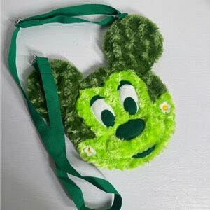 Green Plush Character Shoulder Bag